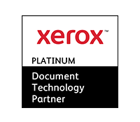 Xerox logo accompanied by the following text: Platinum, Document, Technology, Partner