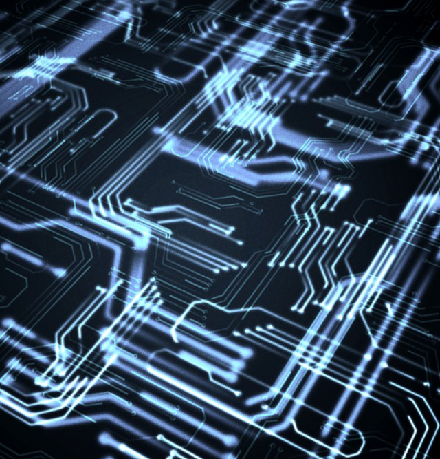 Digital lines running parallel representing IT circuit and cloud computing concept